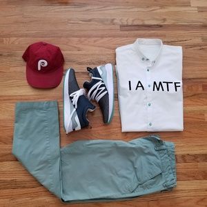 Extended button up shirt